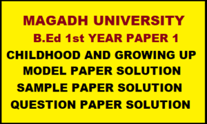 MU B.ED MODEL PAPER SOLUTION